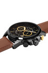 PIERRE LANNIER Sentinelle Chronograph Brown Leather Strap