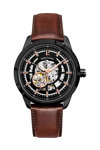 PIERRE LANNIER Automatic Chronograph Black Leather Strap