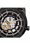 PIERRE LANNIER Automatic Chronograph Black Leather Strap