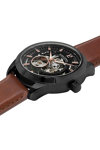 PIERRE LANNIER Automatic Chronograph Black Leather Strap