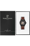 PIERRE LANNIER Automatic Chronograph Black Leather Strap