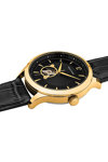 PIERRE LANNIER Fleuret Automatic Black Leather Strap