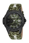 JUST CAVALLI Uomo Scudo Camo Leather Strap