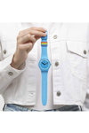 SWATCH Proudly Blue Light Blue Silicone Strap