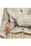 SWATCH Formal Blue 42 Black Leather Strap