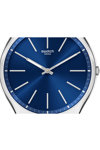 SWATCH Formal Blue 42 Black Leather Strap