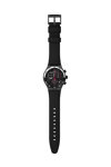 SWATCH Magenta At Night Chronograph Black Rubber Strap