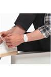 SWATCH White Rebel with White Silicone Strap