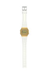 CASIO Vintage Chronograph White Rubber Strap