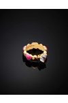 CHIARA FERRAGNI Cuoricino Neon 18ct Gold Plated Ring with Heart (No 12)