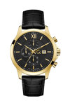 GUESS Collection Executive Chronograph Black Leather Strap