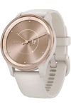 GARMIN Vivomove Trend Peach Gold Bezel with White Cream Case and Silicone Band