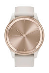 GARMIN Vivomove Trend Peach Gold Bezel with White Cream Case and Silicone Band