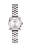 TISSOT T-Lady Lovely Square Diamonds Silver Stainless Steel Bracelet