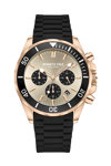 KENNETH COLE Modern Dress Chronograph Black Silicone Strap