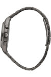 TRUSSARDI Metropolitan Dual Time Black Metallic Bracelet