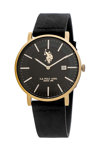 U.S.POLO Jackson Black Leather Strap