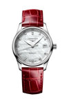 LONGINES The LONGINES Master Collection Diamonds Automatic Red Leather Strap