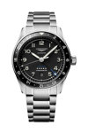 LONGINES Spirit Zulu Time Automatic GMT Silver Stainless Steel Bracelet