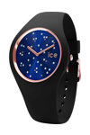 ICE WATCH Cosmos Crystals Black Silicone Strap (S)