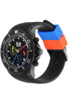 ICE WATCH Chrono with Black Silicone Strap (L)