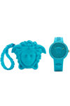 VERSACE Medusa Pop Turquoise Rubber Strap