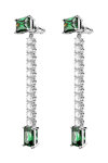 SWAROVSKI Green Matrix drop earrings (mixed cuts)