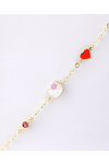 Gold plated Silver Bracelet with Evil Eye, Hello Kitty and Heart by Ino&Ibo