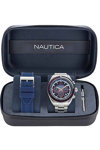 NAUTICA Key Biscayne Chronograph Silver Stainless Steel Bracelet Gift Set