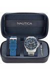 NAUTICA Koh May Bay Silver Stainless Steel Bracelet Gift Set