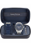 NAUTICA NST Chronograph Silver Stainless Steel Bracelet Gift Set