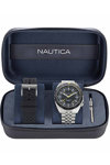 NAUTICA Vintage Silver Stainless Steel Bracelet Gift Set