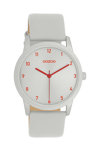 OOZOO Timepieces White Leather Strap