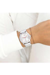 OOZOO Timepieces White Leather Strap