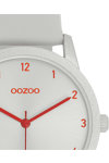 OOZOO Timepieces White Leather Strap