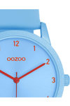 OOZOO Timepieces Light Blue Leather Strap