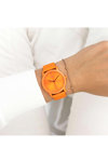 OOZOO Timepieces Orange Leather Strap