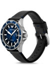 Emporio ARMANI Diver Black Leather Strap