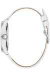 GUESS G Gloss Crystals White Leather Strap