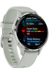 GARMIN Venu 3S Silver Bezel with Sage Gray Silicone Band