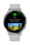 GARMIN Venu 3S Silver Bezel with Sage Gray Silicone Band