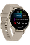 GARMIN Venu 3S Soft Gold Bezel with French Gray Silicone Band