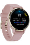 GARMIN Venu 3S Soft Gold Bezel with Dust Rose Silicone Band