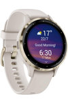 GARMIN Venu 3S Soft Gold Bezel with Ivory Silicone Band