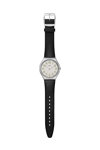 SWATCH Black Hepcat with Black Leather Strap