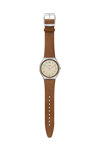 SWATCH Tabby Hepcat with Brown Leather Strap