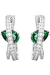 SWAROVSKI Green Hyperbola hoop earrings (mixed cuts)