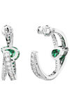 SWAROVSKI Green Hyperbola hoop earrings (mixed cuts)