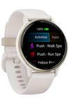 GARMIN Vivoactive 5 Cream Gold Bezel with Ivory Silicone Band