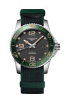 LONGINES HydroConquest Automatic Green Synthetic Strap